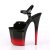 Pleaser Sandalette FLAMINGO-809BR-H Schwarz Rot Chrom EU-38 / US-8