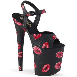 Pleaser Sandalette FLAMINGO-809KISSES Schwarz EU-36 / US-6