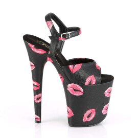 Pleaser Sandalette FLAMINGO-809KISSES Schwarz EU-36 / US-6