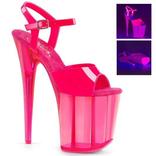 Pleaser Sandalette FLAMINGO-809UVT Neon-Pink EU-38 / US-8