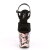 Pleaser Sandalette FLAMINGO-809WR Schwarz Flower EU-37 / US-7