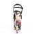 Pleaser Sandalette FLAMINGO-809WR Schwarz Flower EU-37 / US-7