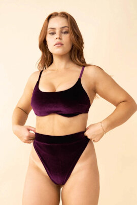 Lunalae Shorts High Cut Basic Plum XS