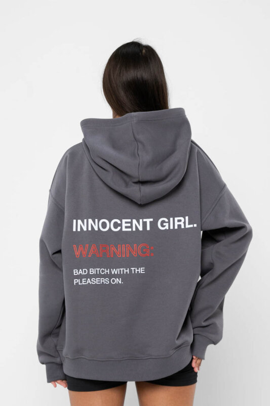 REV ACTIV Hoodie Premium Innocent Girl With Pleasers On Grau XS