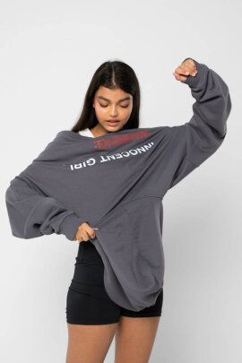 REV ACTIV Hoodie Premium Innocent Girl With Pleasers On Grau XS