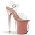 Pleaser Sandalette FLAMINGO-808 Transparent Rose-Gold Chrom EU-38 / US-8