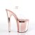 Pleaser Sandalette FLAMINGO-808 Transparent Rose-Gold Chrom EU-38 / US-8