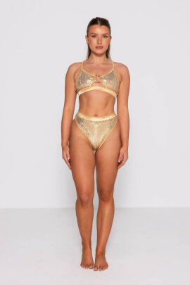 AMBR Designs Super Highs Shorts  Champagne Luxe M