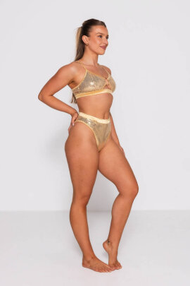 AMBR Designs Super Highs Shorts  Champagne Luxe L