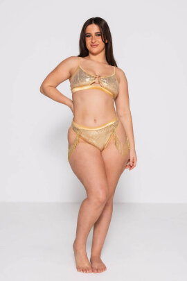 AMBR Designs Super Highs Shorts  Champagne Luxe L