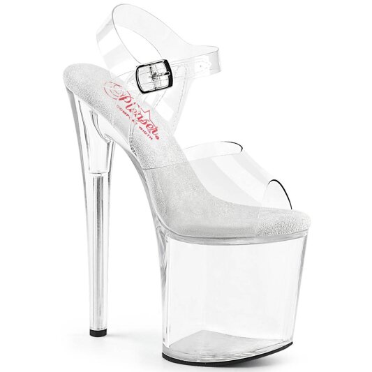 Pleaser NAUGHTY-808 Plateau Sandaletten Transparent EU-38 / US-8