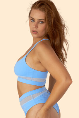 Lunalae Top Mila Mesh Cut Out Sky Blue XS