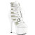 Pleaser ADORE-1013MST Plateau Stiefeletten Lack Weiß EU-40 / US-10