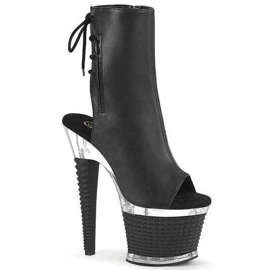 Pleaser SPECTATOR-1018 Plateau Stiefeletten Kunstleder Schwarz EU-38 / US-8