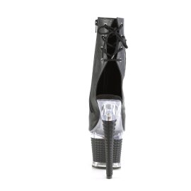 Pleaser SPECTATOR-1018 Plateau Stiefeletten Kunstleder Schwarz EU-38 / US-8