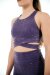 Nova Polewear Top Cross Strap Lila