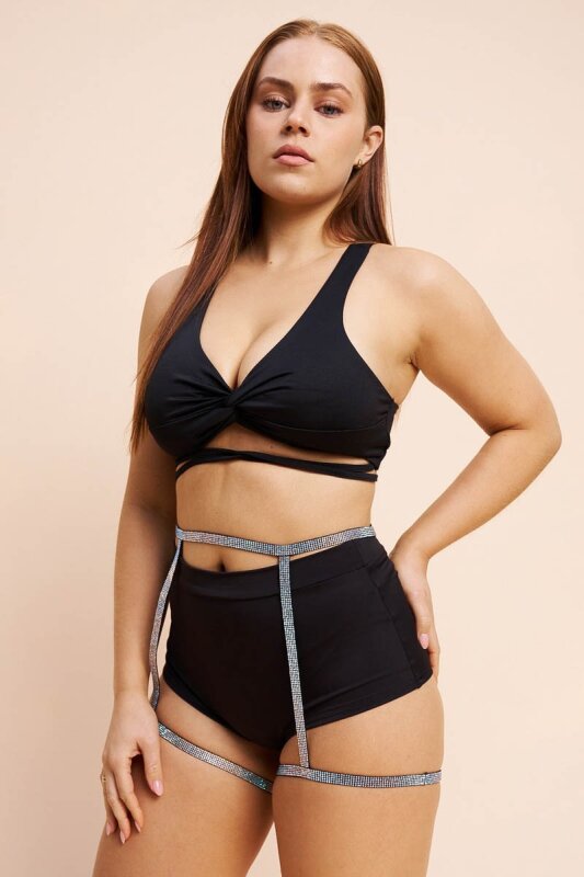 Lunalae Garter Belt Luxe Diamante L