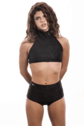 RAD Top Eve Glitter Schwarz M