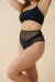Lunalae Shorts High Waist Blake Mesh Schwarz XS