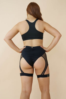 Lunalae Shorts Bex High Cut Garter Schwarz XS