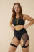 Lunalae Shorts Bex High Cut Garter Schwarz XS