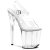 Pleaser Sandalette FLAMINGO-808 Transparent Silber EU-35 / US-5