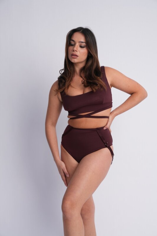 Lunalae Shorts High Waist Kehlani Kakao