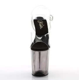 Pleaser Sandalette FLAMINGO-808T Transparent Silber Smoke...