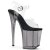 Pleaser Sandalette FLAMINGO-808T Transparent Silber Smoke EU-37 / US-7