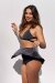 Lunalae Shorts Free Flow High Waist Blau Roségold Lurex