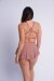 Lunalae Shorts Free Flow High Waist Roségold Lurex