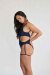 Lunalae Bodysuit Pixie Blau Schwarz Lurex S