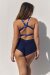 Lunalae Top Follow Me Blau Schwarz Lurex XS