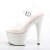Pleaser Sandalette ADORE-708HMG Transparent Silber Multi Glitter B-Ware