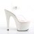 Pleaser Sandalette ADORE-708HMG Transparent Silber Multi Glitter B-Ware