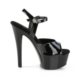 Pleaser GLEAM-609 Plateau Sandaletten Lack Schwarz EU-38 / US-8