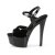 Pleaser GLEAM-609 Plateau Sandaletten Lack Schwarz EU-38 / US-8