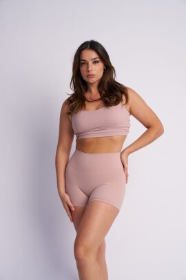 Lunalae Bike Shorts Scrunch Taupe S