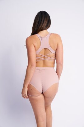 Lunalae Shorts Lure You High Waist Garter Taupe S