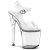 Pleaser Sandalette XTREME-808 Transparent Silber EU-38 / US-8