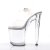 Pleaser Sandalette XTREME-808 Transparent Silber EU-38 / US-8