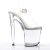Pleaser Sandalette XTREME-808 Transparent Silber EU-38 / US-8