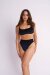 Lunalae Top Scrunch Samt Sparkle Navy