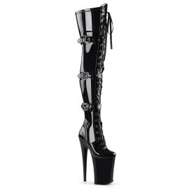 Pleaser Overknee Stiefel INFINITY-3028 Schwarz EU-39 / US-9