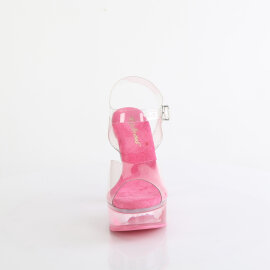Fabulicious MARTINI-508 Plateau Sandaletten Clear Rauch Pink EU-37 / US-7