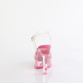 Fabulicious MARTINI-508 Plateau Sandaletten Clear Rauch Pink EU-37 / US-7