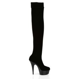 Pleaser Overknee Stiefel DELIGHT-3002 Schwarz EU-36 / US-6