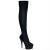 Pleaser Overknee Stiefel DELIGHT-3002 Schwarz EU-36 / US-6