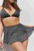 Lunalae Shorts Free Flow Silber–Schwarz Pleat Mesh L