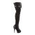 Pleaser Overknee Stiefel DELIGHT-3025ML Schwarz EU-35 / US-5